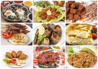 Turkish foods collage