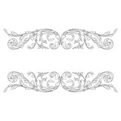 Classical baroque vector of vintage element for design. Decorative design element filigree calligraphy vector. You can use for wedding decoration of greeting card and laser cutting.