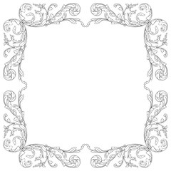 Classical baroque vector of vintage element for design. Decorative design element filigree calligraphy vector. You can use for wedding decoration of greeting card and laser cutting.