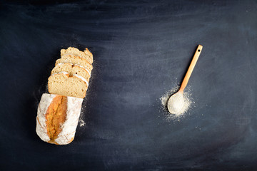 fresh bread on the table
