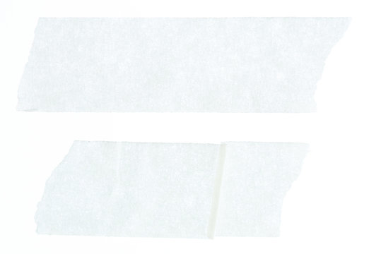 Lines of white masking tape
