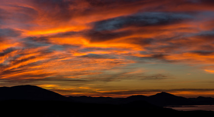 Panoramic view From Hymettus mountain in Athens, Greece