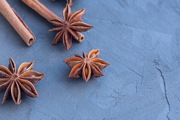 Cinnamon and star anise close-up