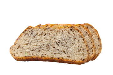 sliced bread isolated on white background
