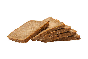 sliced bread isolated on white background
