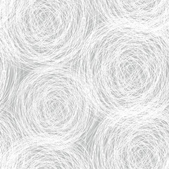 Gray - white scribble seamless pattern. Vector illustration.