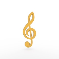 Fototapeta premium ト音記号のイラスト ゴールド