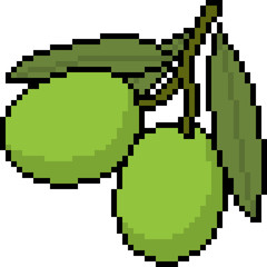 Obraz premium vector pixel art olive