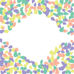 Obraz premium Bright spring background with colored petals. Simple gentle template for the card, invitation, printing. Fashionable decoration with beautiful petals.