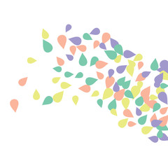 Bright spring background with colored petals. Simple gentle template for the card, invitation, printing. Fashionable decoration with beautiful petals.