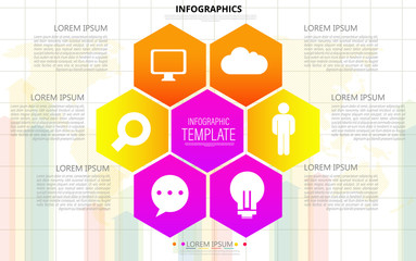 Business data visualization. Process chart. Abstract elements of graph, diagram with steps, options, parts or processes. Vector business template for presentation. Creative concept