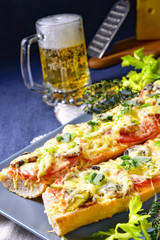 tasty vegetarian baguette