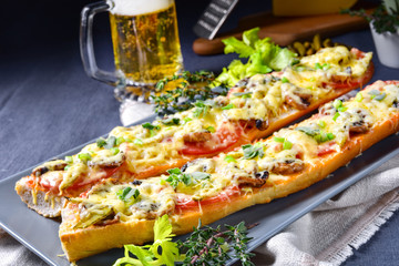 tasty vegetarian baguette