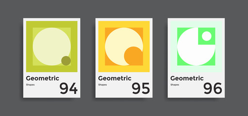 Covers templates collection with graphic geometric shapes