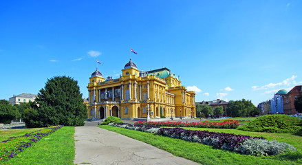 Croatian national theater in Zagreb, Croatia