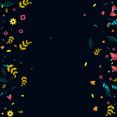 Fototapeta premium Floral Spring and Summer Vector Wallpaper with Flowers, Leaves, Butterflies, Green Branches. Easter, Mother's Day, 8 March, Birthday, Wedding Background for Banners, Cards, Posters, Invitations.