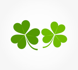 Two clover leaves icons