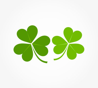 Two clover leaves icons
