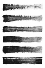 Watercolour. Set of abstract black watercolor stroke backgrounds.