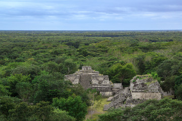 Fototapeta na wymiar Ruins of ancient Mayan city Ek Balam, Yucatan, Mexico