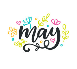 May. Spring modern calligraphy