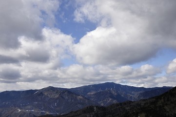 奥秩父山塊と流雲