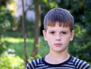 Portrait of a boy, a boy posing for a photographer