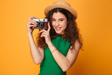 Portrait of a pretty curly haired girl