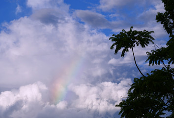 rainbow and blue sky