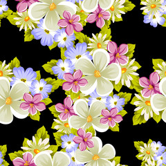 seamless pattern of flowers. For card designs, greeting cards, birthday invitations, wedding, Valentine's day, party, celebration.