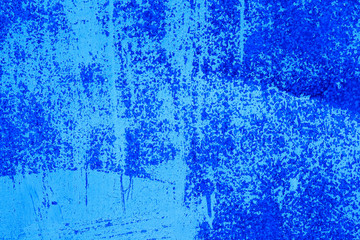 Blue painted old metal background for arts, creativity and design.