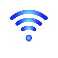 icon of gradient wi-fi in blue
