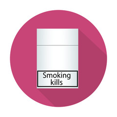 a pack of cigarettes on a purple background with a shade