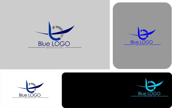 Blue Logo Vector Latters B