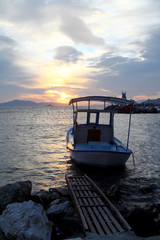 Obraz na płótnie Canvas Seaside town of Turgutreis and spectacular sunsets