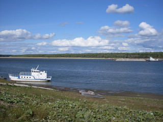 Boatd river landscape