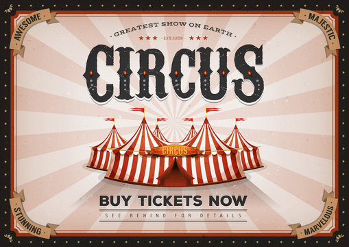 Vintage Horizontal Circus Poster