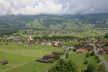 Fototapeta na wymiar Switzerland is famous for its scenic beauty