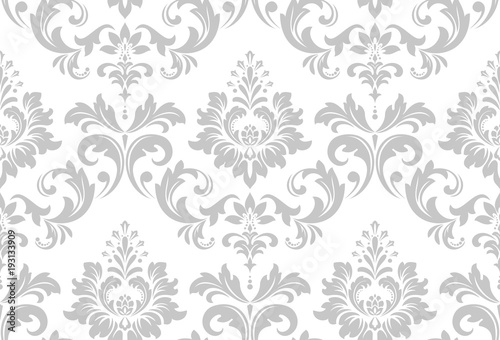 Wallpaper In The Style Of Baroque A Seamless Vector Background Wallpaper In The Style Of Baroque A Seamless Vector Background White And Grey Fl