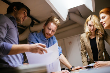 Obraz premium Group of creative designers brainstorming