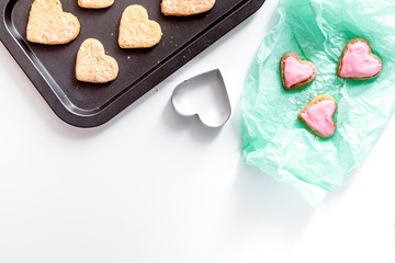 cookies for Valentine Day heartshaped on white background top vi