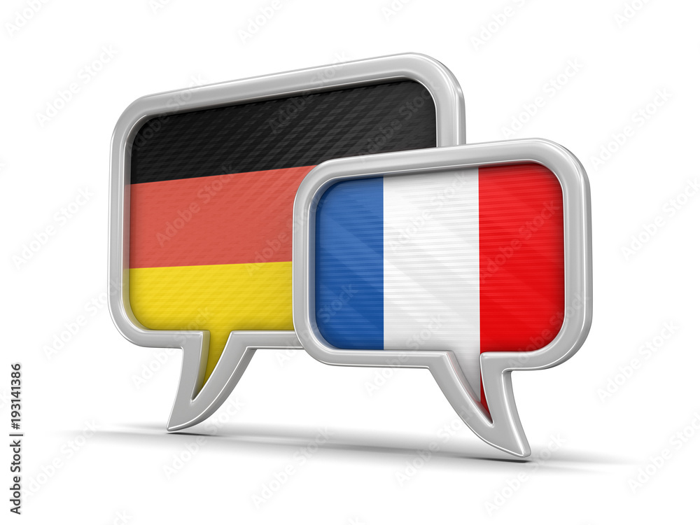 Poster speech bubbles with flags. image with clipping path