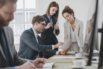 Fototapeta premium Businesspeople Working in Team