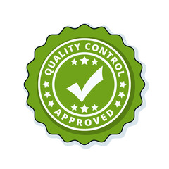 Quality Control Checkmark label illustration