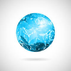 Vector abstract ball of blue spots