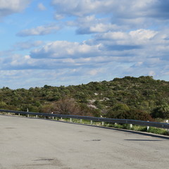 Naklejka premium landscape, road, winter, february, portugal, algarve