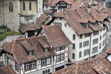Toits du vieux Berne en Suisse