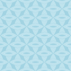 Light blue geometric ornament. Seamless pattern