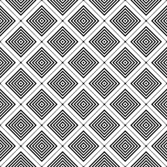 Geometric ornament. Black on white seamless pattern