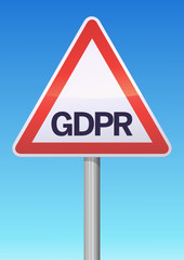 Danger sign GDPR